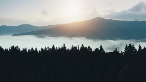 Inspiring Sunrise Mountain Landscape