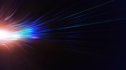 Fast Light Streaks Data Flow Blue Seamless Loop