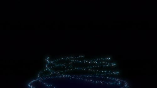 New Year Tree Particles Blue Light Streaks Shaped Abstract Xmas Animation Winter Holiday