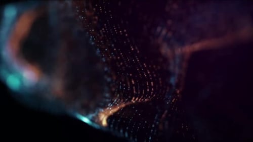 Futuristic Abstract Data Particle Wave Background