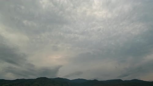Dramatic Time Lapse of Gray Clouds Moving