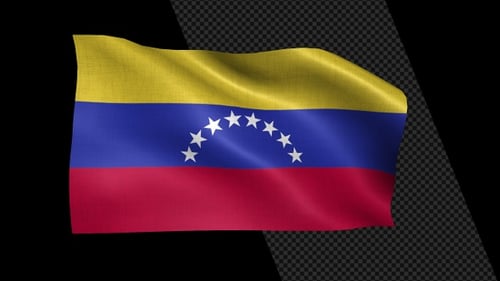 Realistic Waving Venezuela Flag Seamless Loop