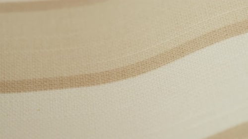 Beige Striped Fabric Texture Macro Shot