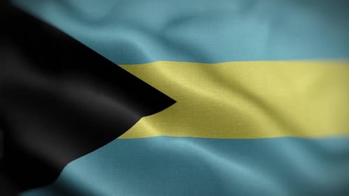 Waving Flag of The Bahamas Seamless Loop