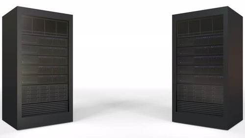 Dois racks de servidor