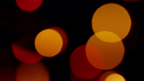 Abstract Bokeh Lights on a Black Background