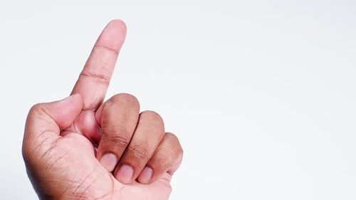 Hand Gesture One Pointing Finger