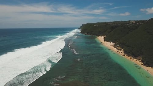 Aerial View Beautiful Beach