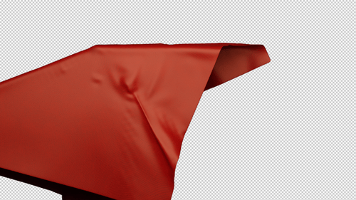 Dynamic Red Fabric Cloth Reveal Transition