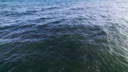 Flight over the sea.