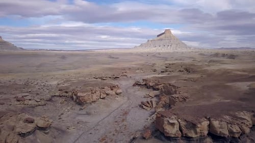 Flying backwards through the Utah desert