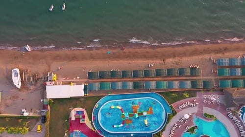 Top View Resort on the Beach with Swimming Pool