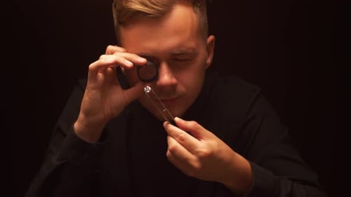 Examining Diamond Through Loupe