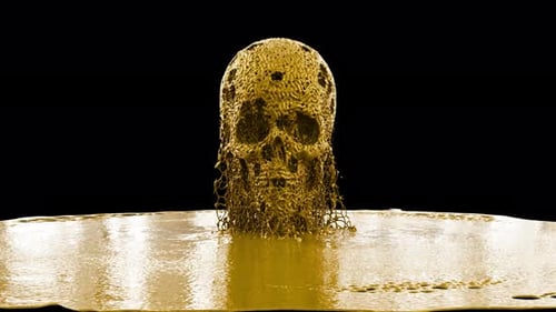 Melting Golden Skull