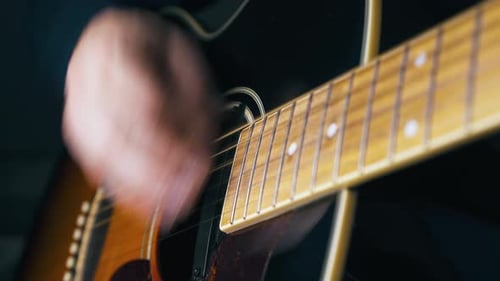 Close Up of Guitar Playing
