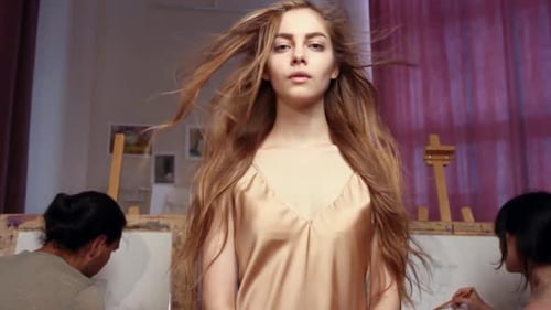 Model Posing for Art Class Portrait