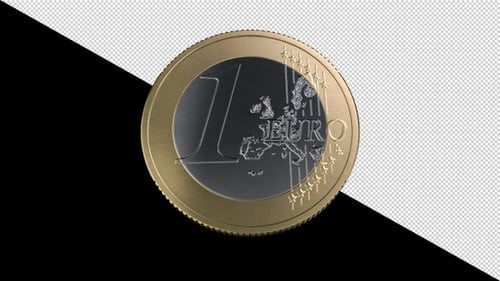 1 euro gira verticalmente (canal alfa)
