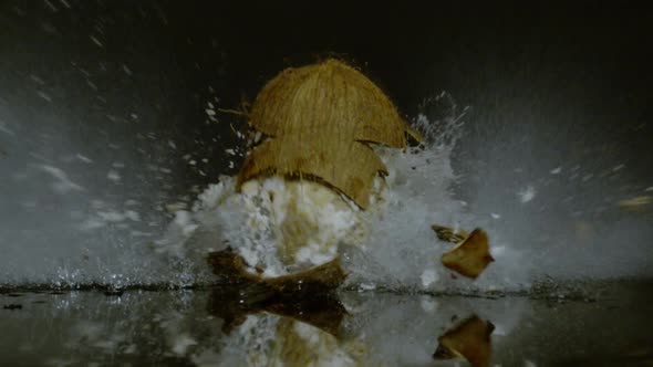 Coconut exploding, Ultra Slow Motion, Slow Motion Stock Footage ft ...