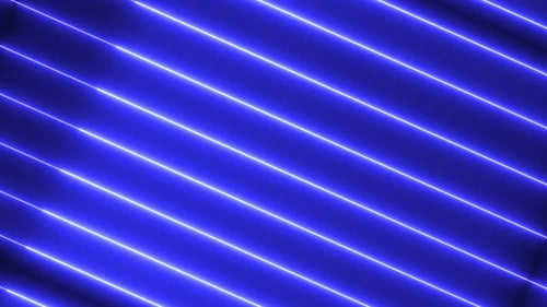 Abstract Blue Neon Glowing Diagonal Lines Background Animation