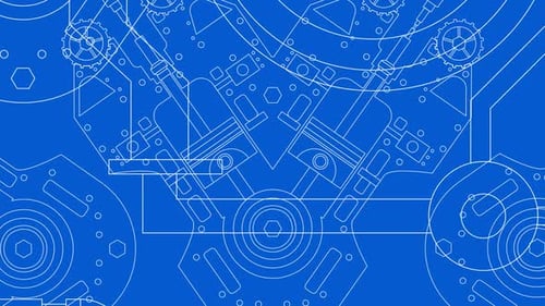 Engine Blueprint Loop Blue