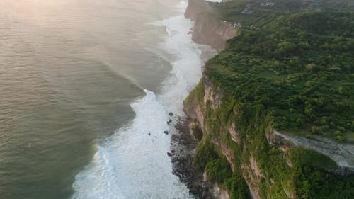 uluwatu Cliff with Incredible Ocean View, on A Sunny Evening, Bali