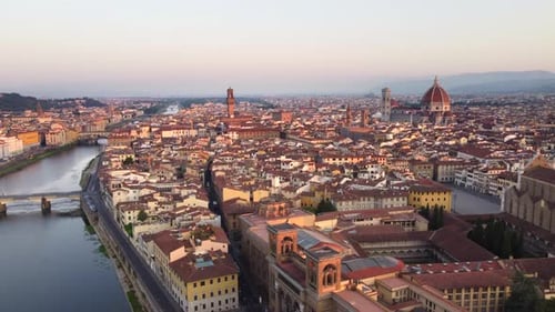 Florence Aerial View in Tuscany, Italy