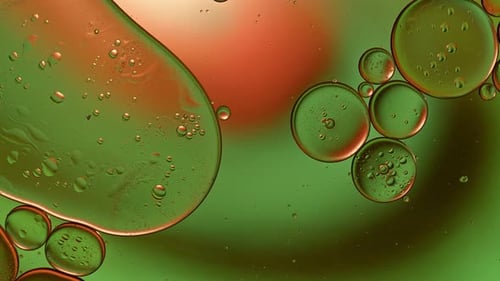 Abstract Colorful Liquid Bubbles in Motion