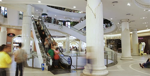 Personnes anonymes sur Escalator Timelapse