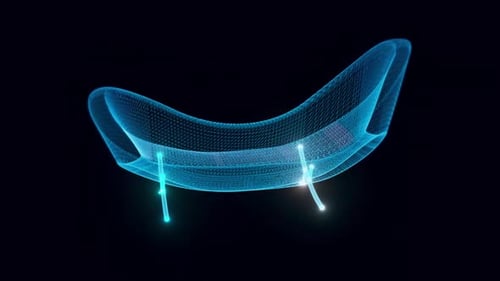 Victoria And Albert Sofa Hologram Rotating 4k