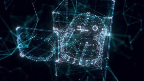 Drying Machine Hologram Close Up 4k