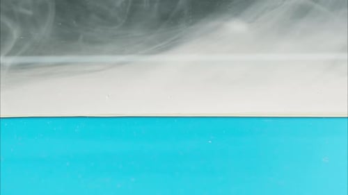 White Paint Mixing with Turquoise Paint