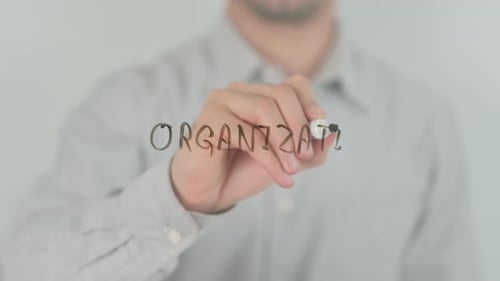 Organization Writing on Screen with Hand