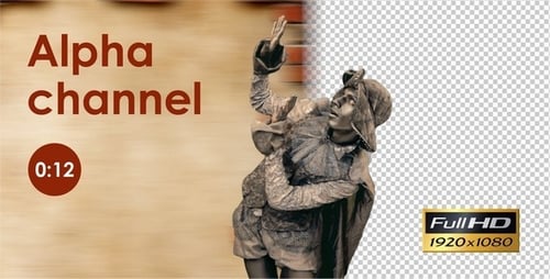 Silver Living Statue Gesturing With Hand