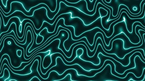 Animated Abstract Neon Wavy Lines Background Loop