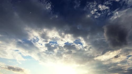 Beautiful cloudscape at sunset. Time lapse