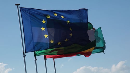 Granada Flags On Flag Poles