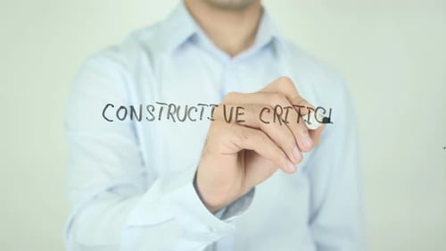 Writing Constructive Criticism on Clear Surface