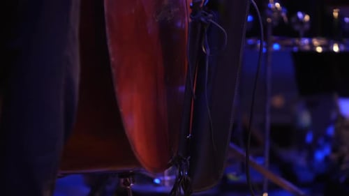 Musicians Perform Live Music on Stage at Night