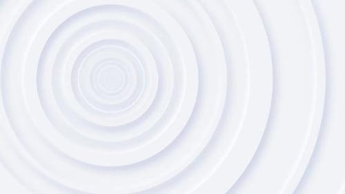 Minimalist White Concentric Circles Abstract Background Loop