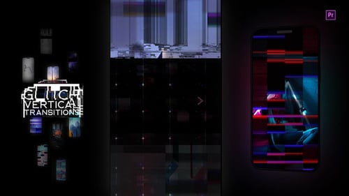 Transiciones verticales de Glitch