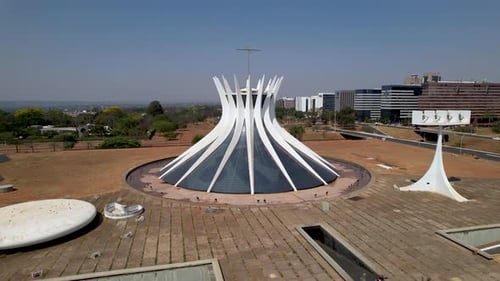 Centro de Brasília, Brasil. Paisagem aérea do marco da capital brasileira do país.