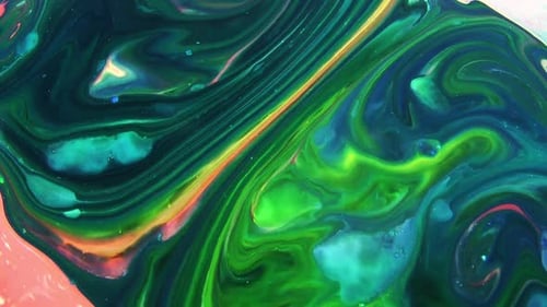 Psychedelic Color Spreading Paint Swirling