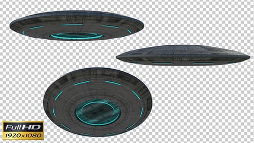 Futuristic Flying Saucer UFO Animation
