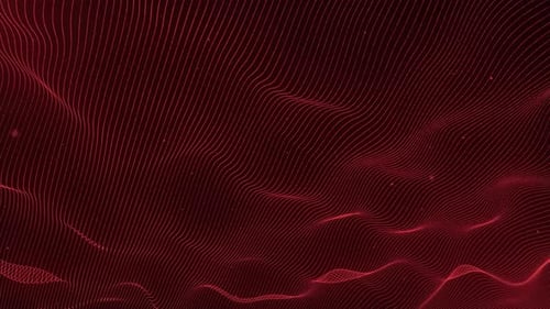 Red Abstract Digital Wave Lines Background
