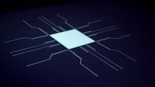 Der menschliche Finger drückt eine digitale Taste auf einem leuchtenden Touchscreen.