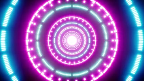 VJ Circle Neon Light Loop