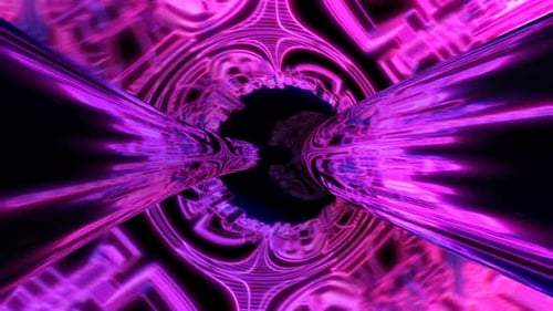 Neon futuristic tunnel