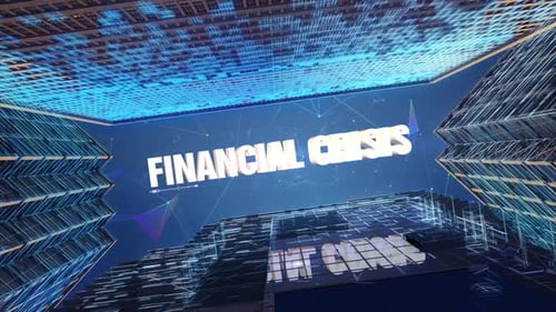 Financial Crisis Corporate Title Reveal with Futuristic Elements