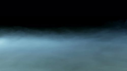 Drifting Blue and Gray Smoke on Black Background