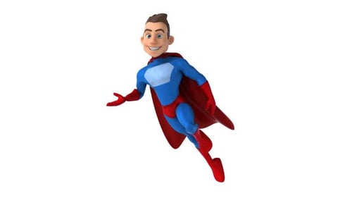 Fun cartoon superhero